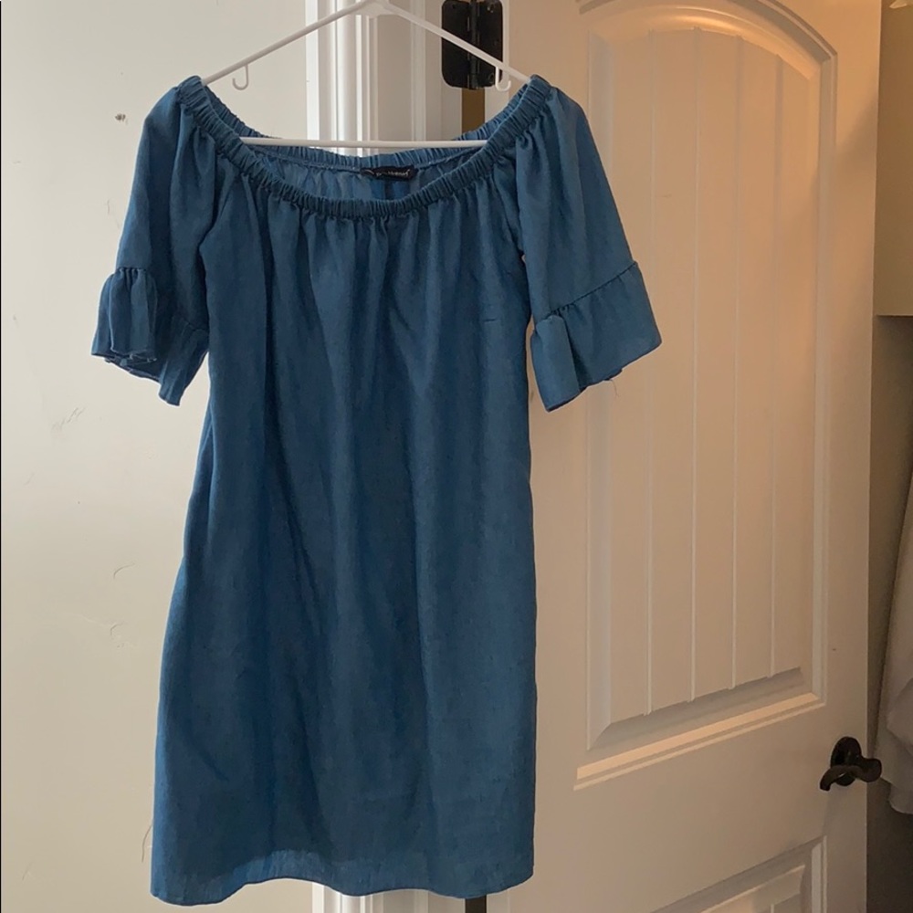 Blue denim dress